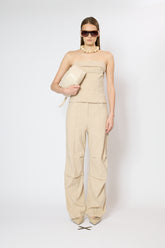 WASHED LINEN PANTS